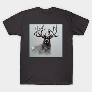 Reindeer in Snowing Winter T-Shirt